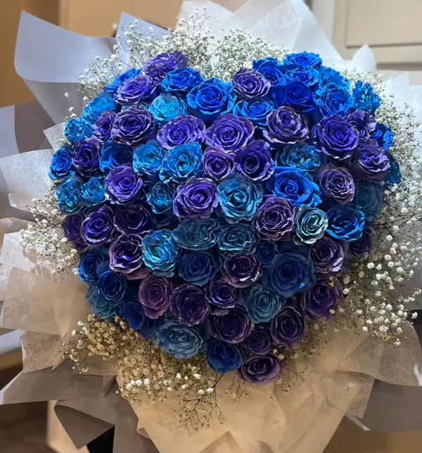 藍色百朵玫瑰 
